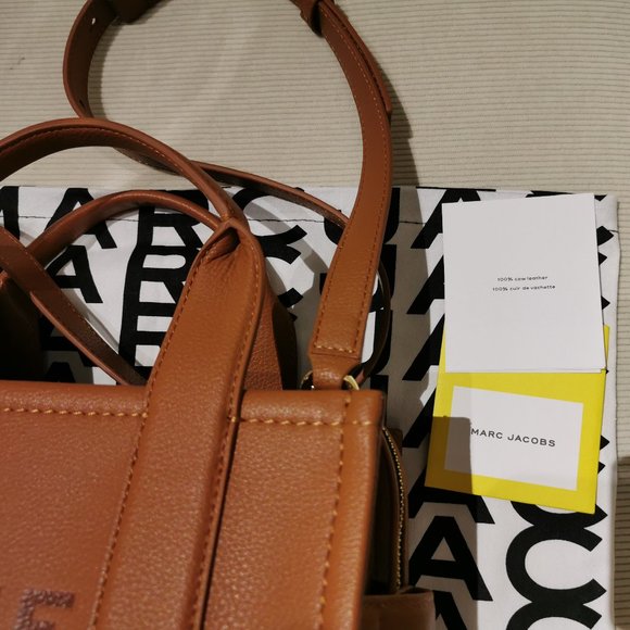 Marc Jacobs the Leather Mini Tote Bag Argan Oil - Picture 6 of 16